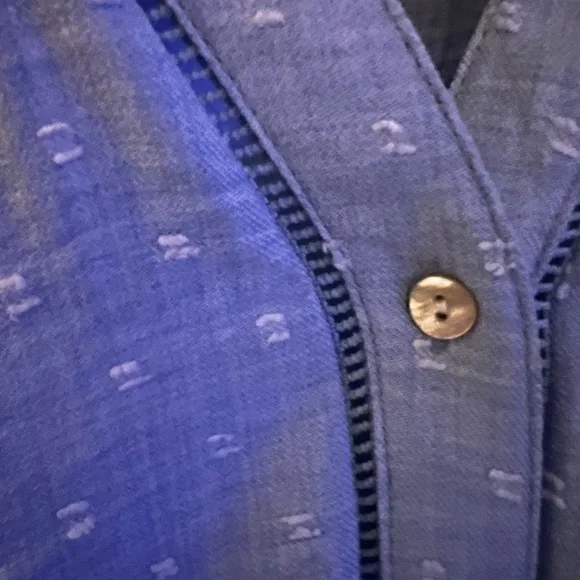 Ruby Rd. Soft Blue Ruffle Sleeve Blouse - Picture 10 of 11